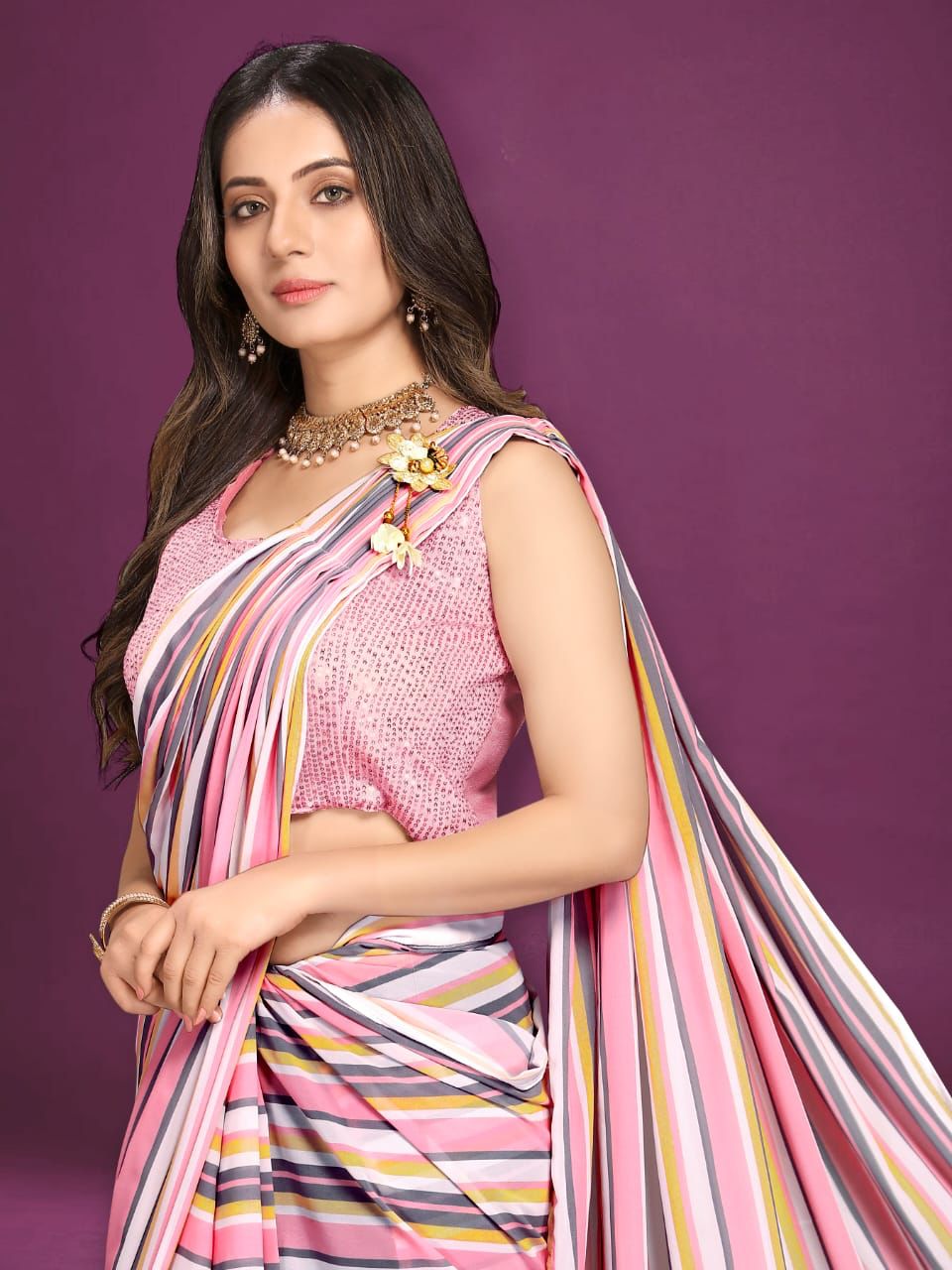 Moreen Stylish Party Wear Georgette Printed Fancy Saree Collection